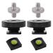 1/4" Female Thread to Hot Shoe Adapter, Hot Shoe Mount Adapter with 1/4 to 1/4" Male Screw Adapter for Magic Arm, Monitor, Video Light
