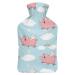 Flying Pig Hot Water Bottle With Cover Plush Bed Bottle Hand Warmer For Adults And Children 26.5X15.3cm