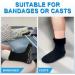 Extra Wide Diabetic Socks for Swollen Feet - Non Slip Grips for Men | Ideal for Edema Neuropathy Lymphedema Bariatric - Black - Buy Online on GoSupps.com
