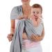 Baby Wrap Carrier and Ring Sling, Adjustable Mesh Baby Wrap for Infant, Infant Sling for Infant, Newborn, Kids and Toddlers Gray
