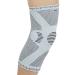 Neotech Care Bamboo Fiber Knee Support Sleeve - Lightweight Elastic Breathable Brace for Men Women - Grey (Size S) - Buy Online on GoSupps.com