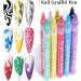 Eforcase Nail Art Pen Nail Art 3D Painted Pen Drawing Nail Point Graffiti Dotting Pen Flower Pen Hook Line DIY Nail Art Beauty Adorn Manicure Tools for Nail DIY Abstract Lines Design - Buy Online on GoSupps.com