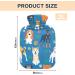 Hot Water Bottles with Dog Cover - 2L Pain Relief Bags for Pregnant Women & Bed Warmer - Buy Online on GoSupps.com