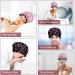 AOOWU Shower Caps 2 Pack Waterproof Bath Caps Large Reusable Shower Hats Elastic Band Double Layers Hair Bath Caps with Soft Ruffled Edge for Women Girls Ladies Spa Salon Home Use 2 Pcs Bowknot+Dots - Buy Online on GoSupps.com