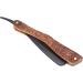 Premium Wooden Handle Razor - One-Sided Straight Edge for Mustache & Beard Grooming | Zinc Alloy Manual Razor - Buy Online on GoSupps.com