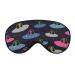 LynaRei Cartoon Cosmos Alien Spaceships Sleep Mask Blindfold Adjustable Super-Smooth Soft Eye Mask Cover for Men Women Travel and Nap Style-1