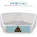 HANABASS Rabbit Toilet Bunny Litter Tray Small Animal Toilet Pet Toilet Guinea Pig Bedding White Ceramics - Buy Online on GoSupps.com