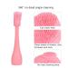 5 Pieces Manual Silicone Face Cleaning Brush Portable Deep Cleaning Skin Massager for Flawless Skin (Pink) | International Shipping - Buy Online on GoSupps.com