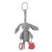 Apricot Lamb Baby Stroller or Car Seat Activity and Teething Toy  Features Plush Gray Bunny Rabbit Character  Gentle Rattle Sound & Soft Teether  8.5 Inches
