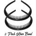 Unisex Headbands Teeth Comb Hairband 2 Pack Sports Hair Bands Plastic Toothed Hairbands Non-Slip Headbands for Women Men - Buy Online on GoSupps.com