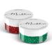 MARBLERS Cosmetic Grade Fine Glitter Duo Santa Red & Christmas Green 0.36oz (10g) | Non-Toxic | Vegan | Cruelty-Free | Eyeshadow Nail Polish Nail Art | Festival Rave & Party Makeup | Body & Face Fine Glitter 10g Duo Red & Green