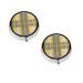 Yellow Gray Black Plaid Printed Mini Round Pill Box Pill Box 3 Compartment Medicine Pill Case Pill Organizer Travel Pillbox Portable Pill Box for Pocket Home Office Use