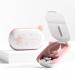 White Small Pill Cutter Pill Splitter with Centering Device Pill Cutter Splitter for Small and Tiny Pills Cuts Vitamins Tablets Portable Exquisite Pill Crusher for Purse Pocket