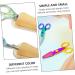  FRCOLOR FRCOLOR Set of 6 Eyebrow Grooming Scissors PU Leather Cases Delicate Cases - Buy Online on GoSupps.com