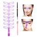 Eyebrow Stencil Eyebrow Shaper Kit 8 Styles Reusable Eyebrow Template Positioning Tool The Wide is 5.2 Inch Length is 4Inch with Handle and Strap Eyebrow Razor 1 Coffee Eyebrow Pen Coffee Eyebrow Pencil