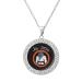 Gorilla is Jiu-Jitsu Fighter Diamond Necklace Alloy Cute Pendants Necklace Jewelry for Women Gift silver-style