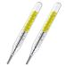 2pcs Glass Thermometer Mercury Free Clinlic Thermometer Traditional Thermometer Dual Scale Mercury Free C&F 2PK