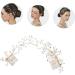 Housoutil Crystal Double Hair Comb Bridal Hair Vine Accessories Black Hair Bow Hair Comb Accessory Hair Jewelry for Wedding Childrens Crown Classic Bride Headgear Alloy - Buy Online on GoSupps.com