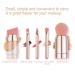 5-in-1 Portable Makeup Brush Set | Foundation Eyebrow Lip & Eyeshadow Brushes for Travel | Perfect for On-the-Go Beauty - Buy Online on GoSupps.com