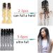 Showjarlly Jumbo Braid Hair Extensions - 24 Inch Kankalon Rainbow Hair - 3 Pack Crochet Twist (Yellow/Rose/Cyan) - Buy Online on GoSupps.com
