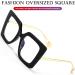 AIEYEZO Oversized Blue Light Glasses for Women - Anti Fatigue Computer Eyeglasses in Black - Buy Online on GoSupps.com