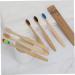 Eco-Friendly Soft Bristle Toothbrush Set - 6 Disposable Natural Wooden Toothbrushes for Travel - Landfill-Safe & Biodegradable - Buy Online on GoSupps.com