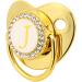 Marhynchus Gold Baby Pacifier & Clip - Soft Silicone Ergonomic for 6-18 Months (Letter J) - Buy Online on GoSupps.com