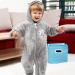 Vine Baby Hooded Fleece Romper Snowsuit - Grey, 3-6 Months | Infant Footed Jumpsuit Outfit - Buy Online on GoSupps.com