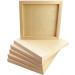 Owevvin 6 Pack 8x8 Inch Unfinished Wood Cradled Canvas Panels for Painting, Drawing, and DIY Crafts - Buy Online on GoSupps.com