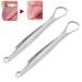 2PC Stainless Steel Tongue Scrapers for Adults - Portable & Reusable Oral Health Cleaning Tool - Buy Online on GoSupps.com