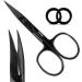 J2 Professional Nail Scissors Stainless Steel Manicure Scissors Sharp Curved Blade Cuticle Scissors Beauty Toenail Scissors for Women Men 4 inch Black - Buy Online on GoSupps.com