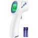 Fieberhermometer contactless for babies children and adults infrared steering thermometers with fever alarm LCD display immediate exact measurement values white_blau