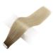 Easyouth Real Hair Tape Extensions - 22 Inch Balayage - Off Black Medium Brown & Honeyblond - 50g Skin Weft Adhesive #1b/6/27 - Buy Online on GoSupps.com