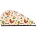 Cute Hen and Chicks Microfiber Hair Towel - Super Absorbent Coral Velvet Wrap for Women with Long Curly & Thick Hair | Quick Drying Hair Cap - Buy Online on GoSupps.com