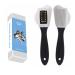 2pcs Suede Brush for Shoes 4-Sided Suede Shoe Cleaning Brush and Eraser for Shoes Suede Shoe Brush Nubuck Brush Brass Bristle for Shoe and Boot Cleaning Black&white