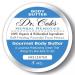 Dr. Cole's Gourmet Body Butter Luxurious Organic Moisturizing Cream to Revitalize Dry Skin | 100% Organic & Wildcrafted Ingredients | Hand Foot and Body Moisturizer