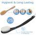 ROLIZOE Long Curved Handle Back Brush for Shower - Soft Bristle Exfoliating Body Scrubber for Wet/Dry Brushing - Black - Buy Online on GoSupps.com
