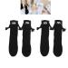 FOLENZU Magnetic Suction 3D Doll Couple Socks Couple Socks Holding Hands-Black||2pairs Black 2pairs