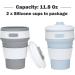 2Pcs Silicone Collapsible Travel Cup Set | Foldable Drinking Cups with Lids for Adults & Kids - Portable Camping Cups | Reusable & Leakproof Silicone Cups - Buy Online on GoSupps.com