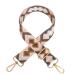 YAHUIPEIUS Purse Straps Replacement Crossbody Wide Shoulder Strap Bag Strap Adjustable Handbags Replacement Belts Rhombus Pattern 1.49Width (Gold Buckle-Dark Grey Pink)