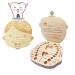 Jpesygfdk tooth box milk teeth girls made of wood for girls milk tooth tin wood - gift ideas for baptism and birthday souvenir made of wood from storage box for baby teeth baby gifts for birth