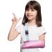 Kids Arm Sling Exclusive Shoulder Strap Pediatric Medical Breathable Adjustable Fractured Arm Elbow Shoulder Injury for Toddlers Children (Pink)