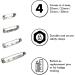 Silver Bar Pins Brooch Clasp Pin Backs Safety Pin 120pc Set for Name Tags & Badges - 20mm, 25mm, 32mm, 38mm - Buy Online on GoSupps.com