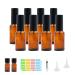 Brown spray bottle glass spray bottle Small glass with spray bottle glass atomizer UV-resistant glass with for essential oils cosmetics pharmacist cleaning aromatherapy massage hair (brown 8*30ml) 8*30ml brown