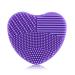 Makeup Brush Cleansing Brush Cleaner Soft Silicone Washing Scrubber Heart shaped Scrub for Cosmetic Makeup Brush Cleaning Mat