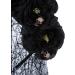 Prosy Halloween Rose Flower Headband Black Veil Horror Skull Costume Gothic Bride Veil Fancy Dress Headwear Accessories for Girls (Black) - Buy Online on GoSupps.com
