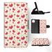 Apple iPhone 14 Plus flip case motif: love heart and key Valentine's pattern