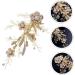 Beaupretty 1pc Flower Hairpin Crystal Gold Headpiece Vintage Hair Clips Rhinestone Barrettes for Women Hair Clips Alligator Hollow Star Hair Pin New Alloy Temperament Bride Headgear - Buy Online on GoSupps.com