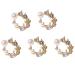 FEIlei Crown Nail Art Charms Zircon Nail Rhinestones Alloy Butterfly-Nail Crystal-Pearl