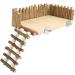 Topiky Hamster & Guinea Pig Toy - Nitangel Wooden House & Climbing Bridge Ideal Cage Accessories for Small Pets - Buy Online on GoSupps.com
